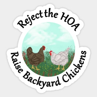 Backyard Chickens Non Vulgar Version Sticker